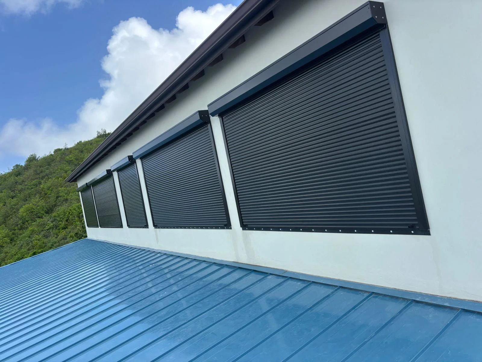 Shutters deployed on a BVI property